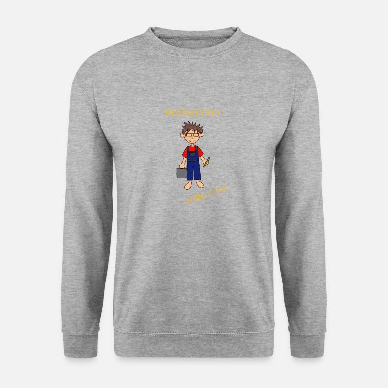 Handwerker - Unisex Pullover - Weißgrau meliert