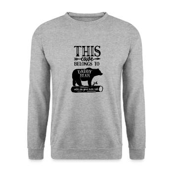 DADDY BEAR - Unisex Sweatshirt - salt & pepper - Front - Alina (178cm) & Michal (187cm)