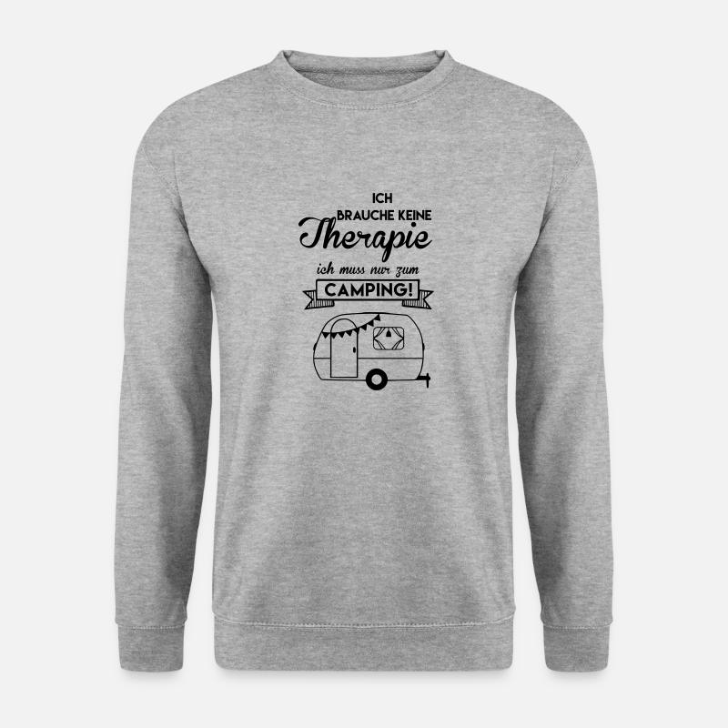 Camping Therapy - Unisex Sweatshirt - salt & pepper