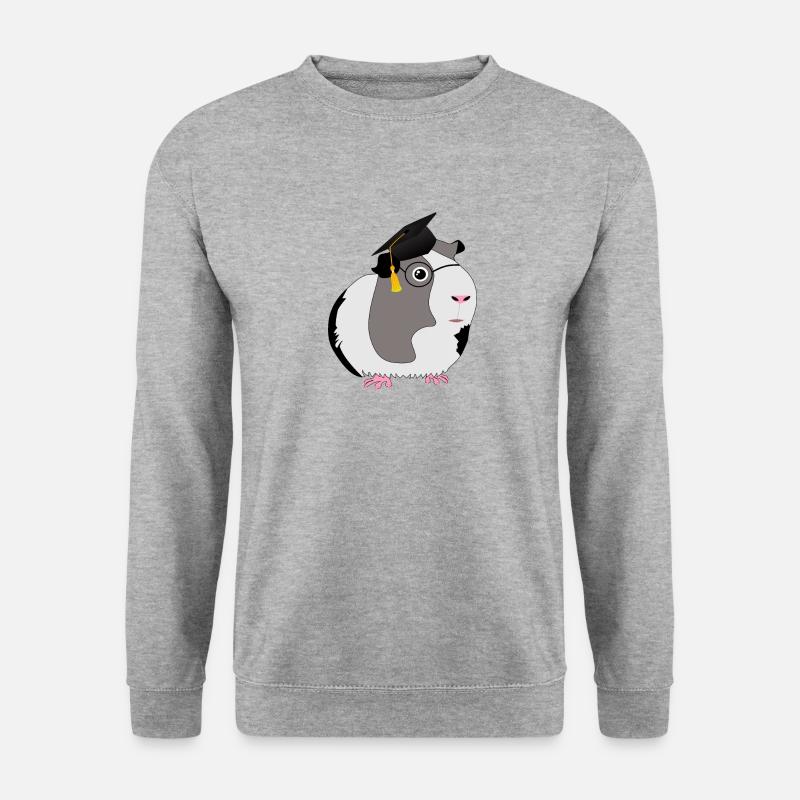 Professor Meerschweinchen - Unisex Pullover - Weißgrau meliert