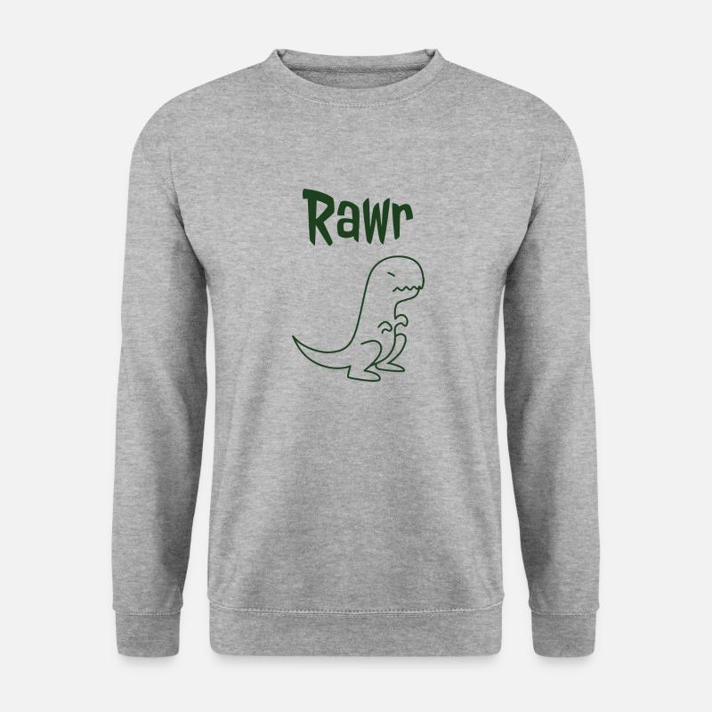 Rawr - Unisex Pullover - Weißgrau meliert