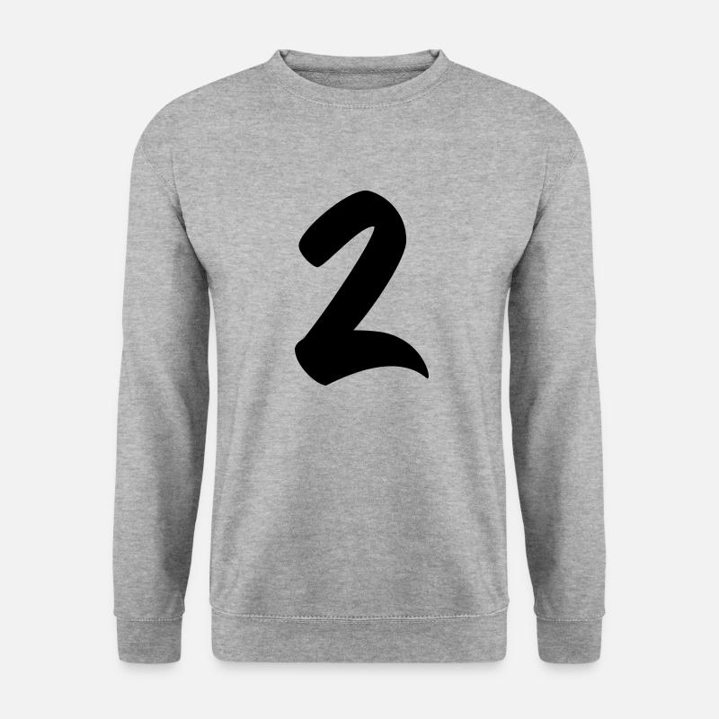 2 - Unisex Pullover - Weißgrau meliert