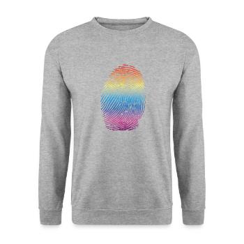 Gay Rainbow LGBT Pride - Unisex Sweatshirt - salt & pepper - Front - Alina (178cm) & Michal (187cm)