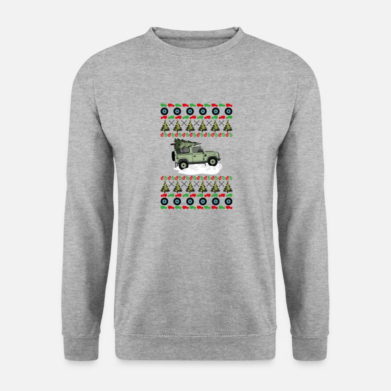 Defender - Weihnachtspullover - Unisex Pullover - Weißgrau meliert