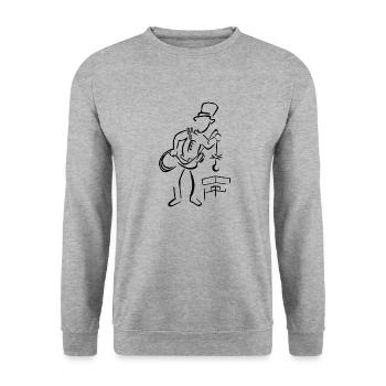 Ramoneur Ramoneur De cheminée Food Sweeper Cadeau - Sweat-shirt Unisexe - gris chiné - Devant - Alina (178cm) & Michal (187cm)