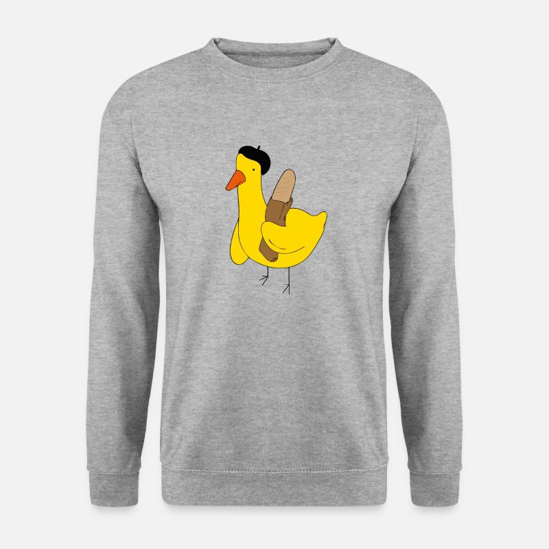Jack the Duck - Unisex Pullover - Weißgrau meliert