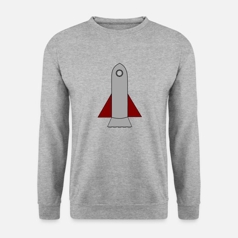 Spaceship - Unisex Pullover - Weißgrau meliert