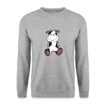 Happy cow - Unisex Sweatshirt - salt & pepper - Front - Alina (178cm) & Michal (187cm)