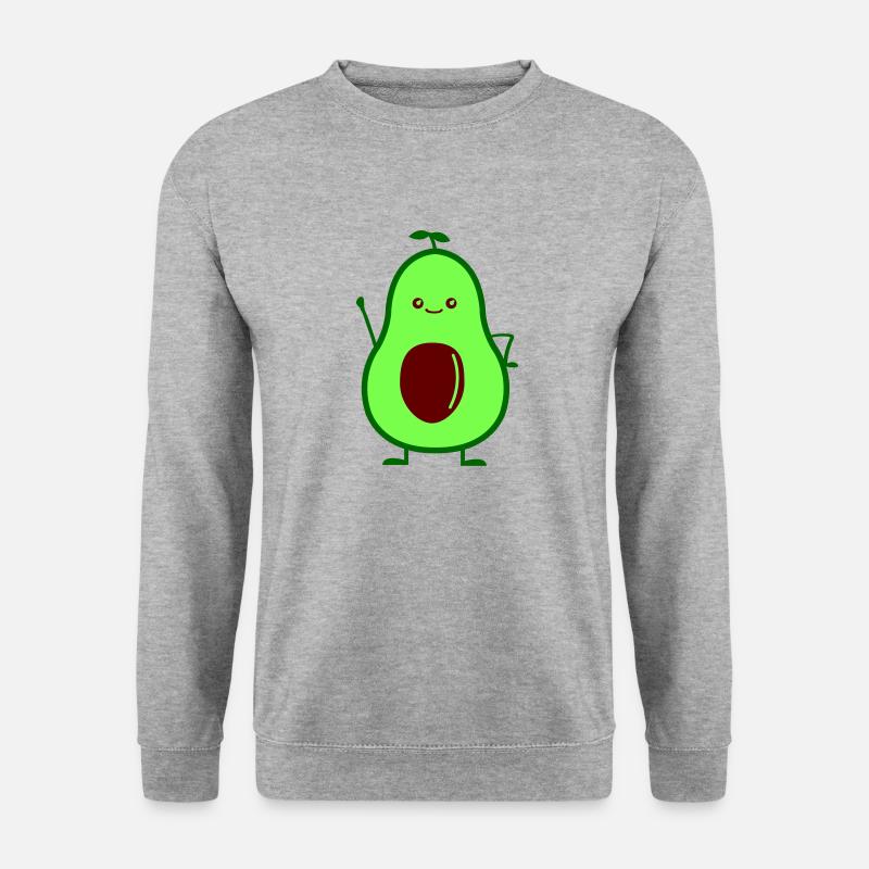 Avocado - Unisex Pullover - Weißgrau meliert