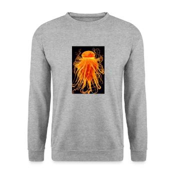 Méduse de feu - Sweat-shirt Unisexe - gris chiné - Devant - Alina (178cm) & Michal (187cm)