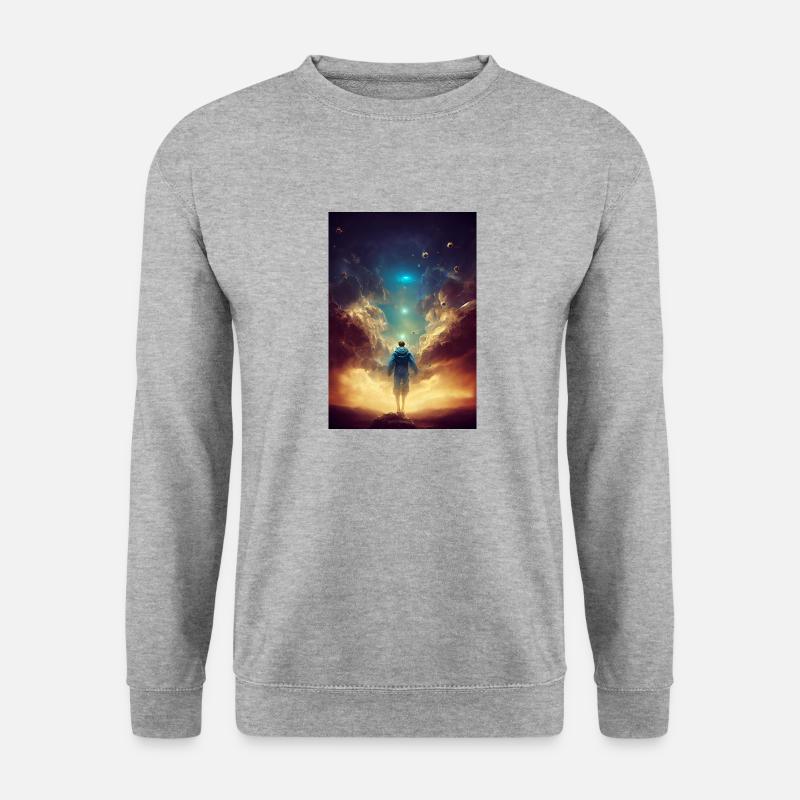 übernatürliche Kräfte - Unisex Pullover - Weißgrau meliert