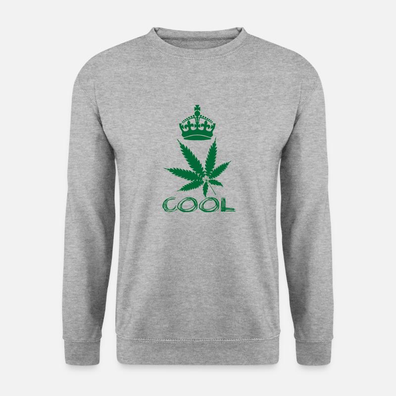 Cooles Crown Poster - Unisex Pullover - Weißgrau meliert
