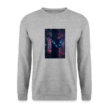 Papillon de la grande ville - Sweat-shirt Unisexe - gris chiné - Devant - Alina (178cm) & Michal (187cm)