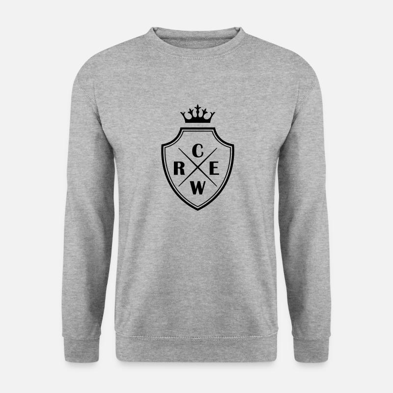 crew - Unisex Pullover - Weißgrau meliert
