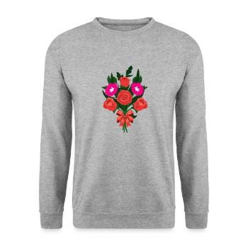 Florist Flower Plant Nature Gardener - Unisex Sweatshirt - salt & pepper - Front - Alina (178cm) & Michal (187cm)