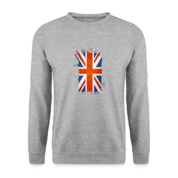 England UK London British English United Kingdom - Unisex Sweatshirt - salt & pepper - Front - Alina (178cm) & Michal (187cm)