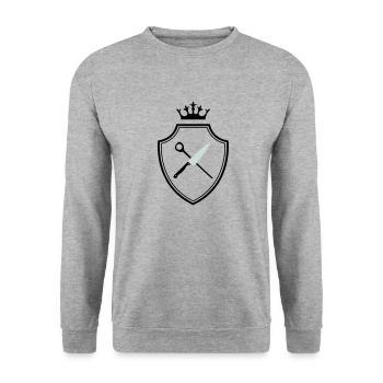 Koch Symbol - Unisex Sweatshirt - salt & pepper - Front - Alina (178cm) & Michal (187cm)