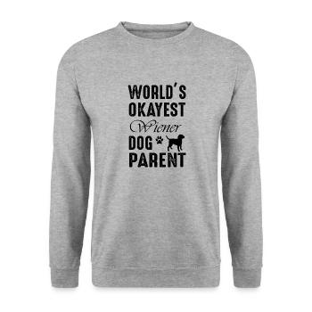 Chien Hund - Sweat-shirt Unisexe - gris chiné - Devant - Alina (178cm) & Michal (187cm)