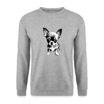 Chihuahua Dog Dog Owner Chihuahua Puppy Dogs - Unisex Sweatshirt - salt & pepper - Front - Alina (178cm) & Michal (187cm)