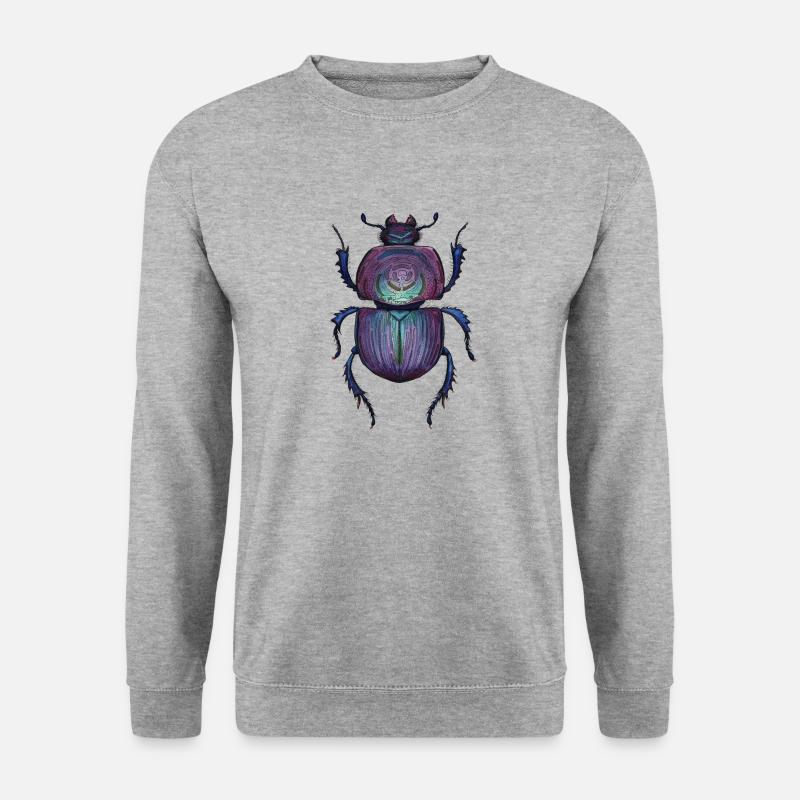 Großer - Riesenkäfer - Unisex Pullover - Weißgrau meliert