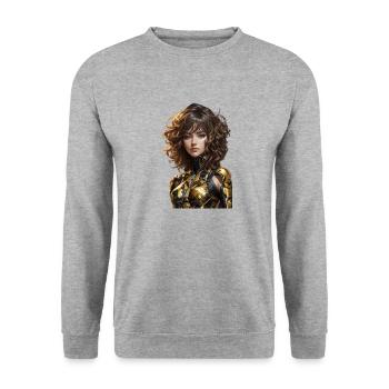 Anime - Unisex Sweatshirt - salt & pepper - Front - Alina (178cm) & Michal (187cm)
