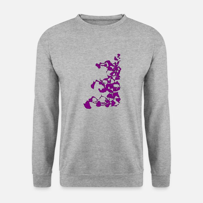Abstrackt - Unisex Pullover - Weißgrau meliert