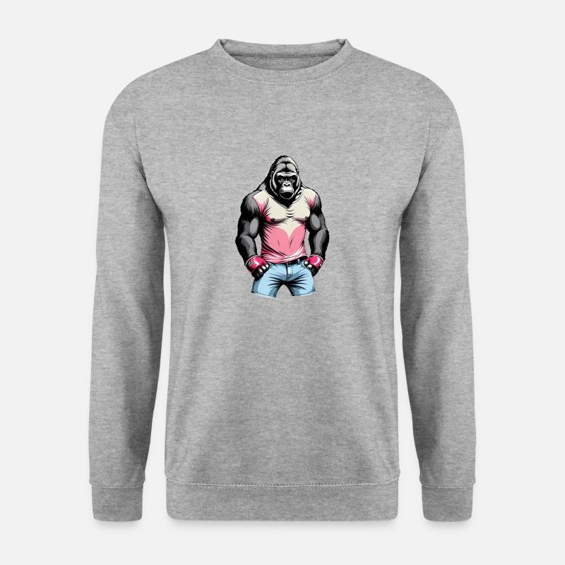 Boxing Gorilla Boxer - Unisex Sweatshirt - salt & pepper