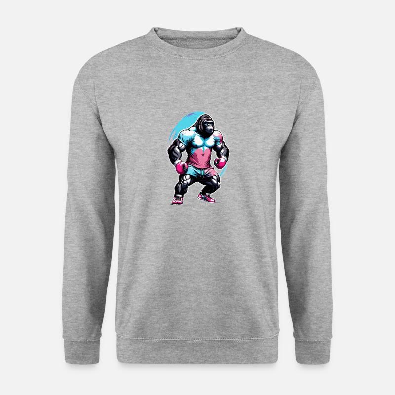 Boxing Gorilla Boxer - Unisex Sweatshirt - salt & pepper