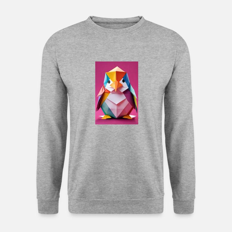 Baby-Pinguin - Unisex Pullover - Weißgrau meliert