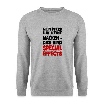 Horse - Unisex Sweatshirt - salt & pepper - Front - Alina (178cm) & Michal (187cm)