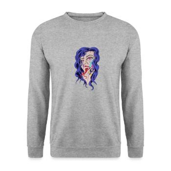 PoisonG - Unisex Sweatshirt - salt & pepper - Front - Alina (178cm) & Michal (187cm)