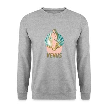 Venus - Unisex Sweatshirt - salt & pepper - Front - Alina (178cm) & Michal (187cm)