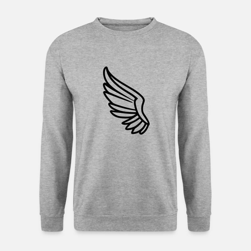 Engelsflügel - Unisex Pullover - Weißgrau meliert