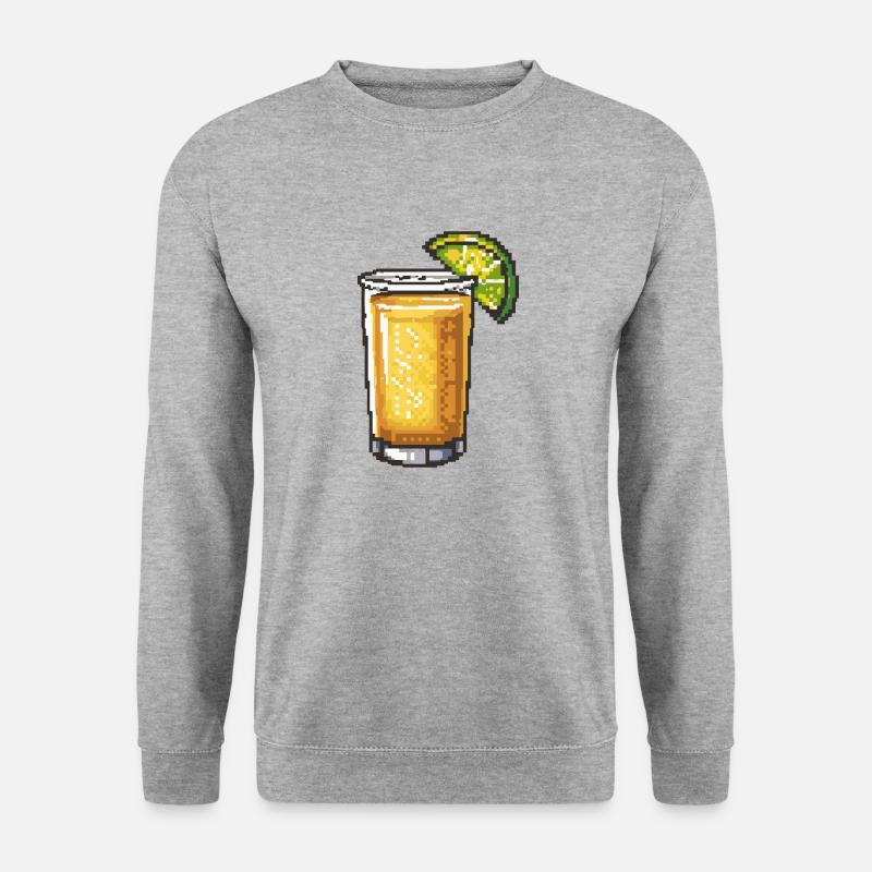 Tequila Pixel Gamer - Unisex Pullover - Weißgrau meliert