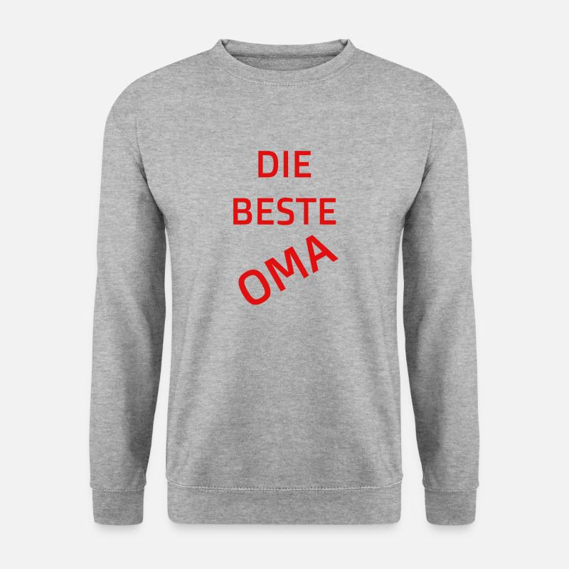 Die beste Oma - Unisex Pullover - Weißgrau meliert