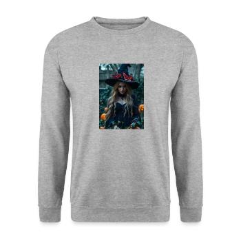 HALLOWEEN GARDEN - Unisex Sweatshirt - salt & pepper - Front - Alina (178cm) & Michal (187cm)