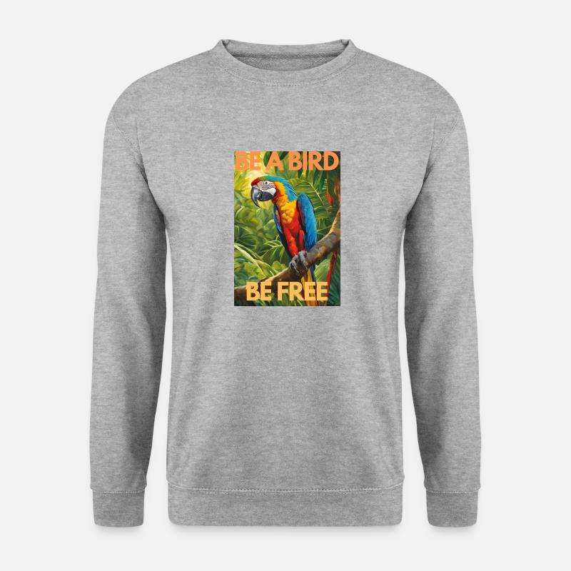 Freiheit - Unisex Pullover - Weißgrau meliert