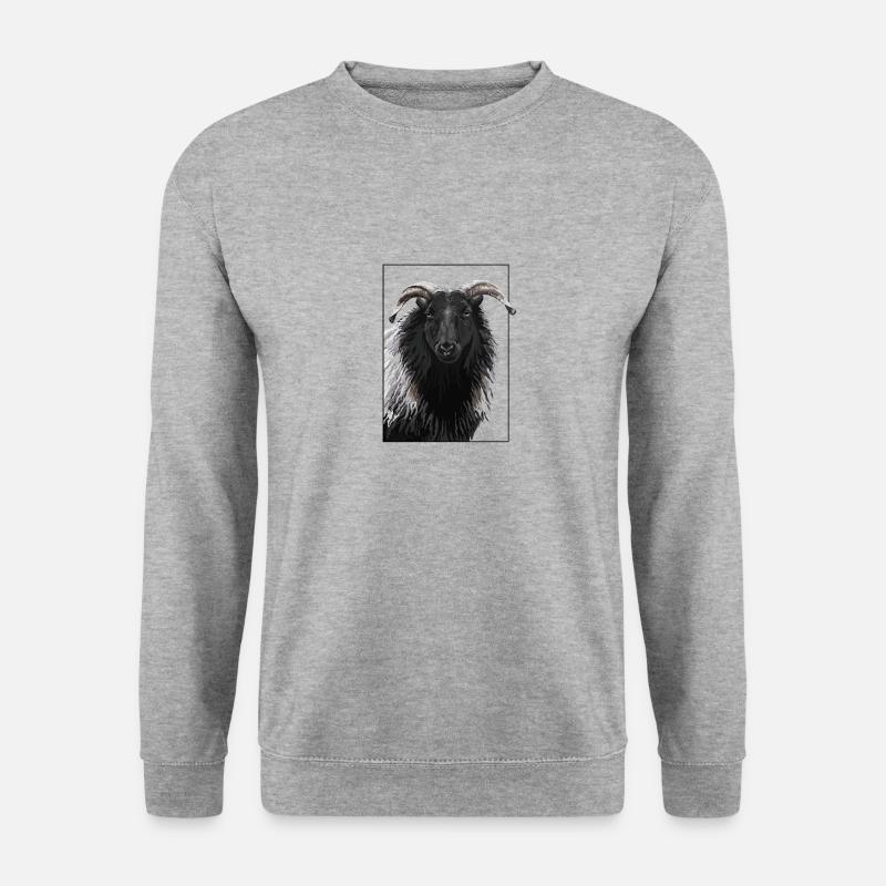 Schaf - Portrait I - Unisex Pullover - Weißgrau meliert
