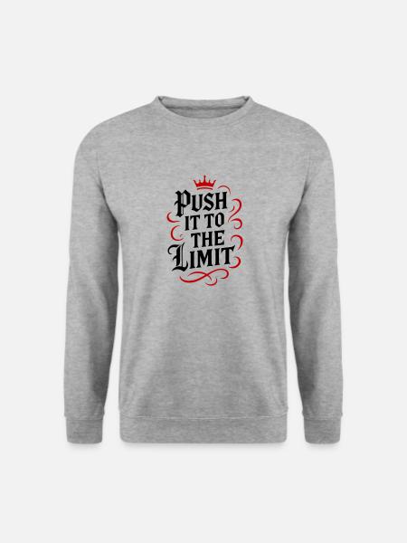 Push it to the limit - Unisex Pullover - Weißgrau meliert