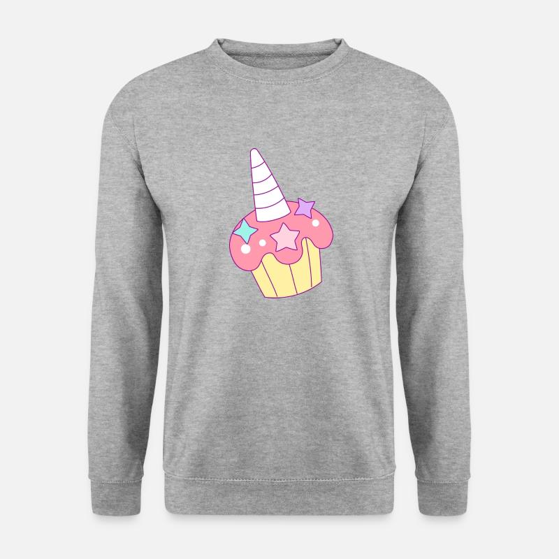 Einhornmuffin - Unisex Pullover - Weißgrau meliert