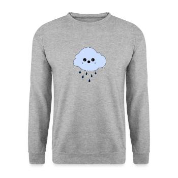 Wolke - Unisex Pullover - Weißgrau meliert - Vorne - Alina (178cm) & Michal (187cm)