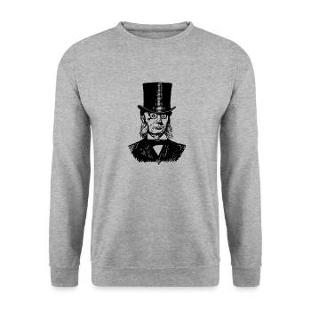 Mr.anarchy - Unisex Pullover - Weißgrau meliert - Vorne - Alina (178cm) & Michal (187cm)