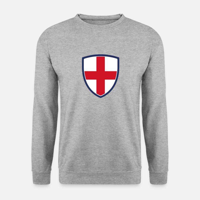 England Flagge - Unisex Pullover - Weißgrau meliert