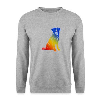 Australian Shepherd Dog Multicolored - Unisex Sweatshirt - salt & pepper - Front - Alina (178cm) & Michal (187cm)