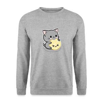 Lemon cat - Unisex Sweatshirt - salt & pepper - Front - Alina (178cm) & Michal (187cm)