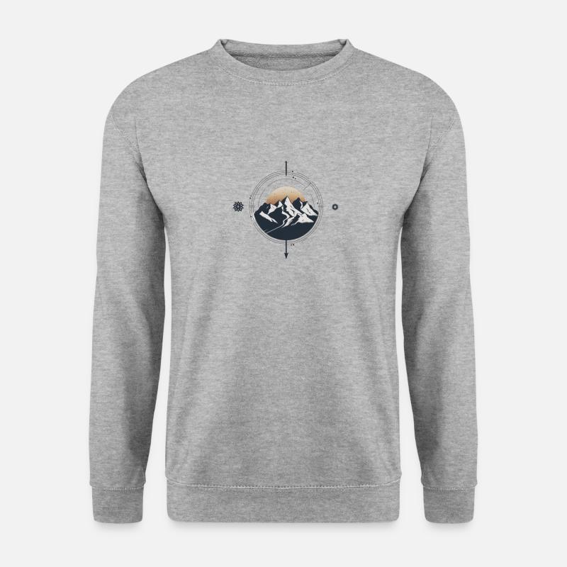 Mountain Compass Hike - Unisex Sweatshirt - salt & pepper