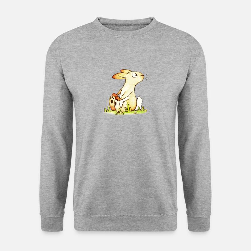 Kleines Häschen - Unisex Pullover - Weißgrau meliert