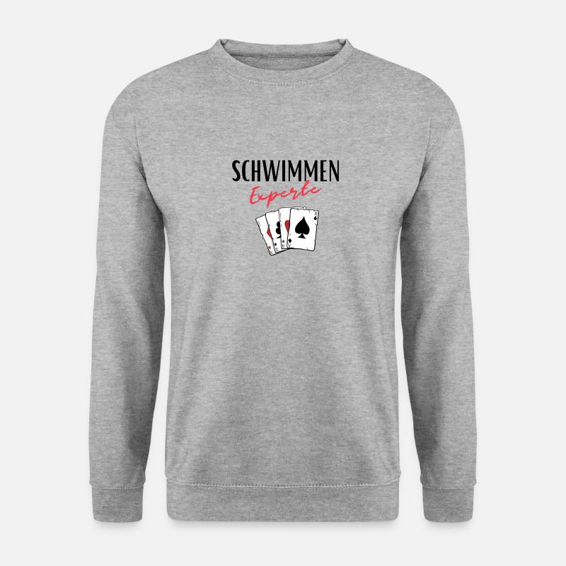 Schwimmen Experte - Unisex Pullover - Weißgrau meliert