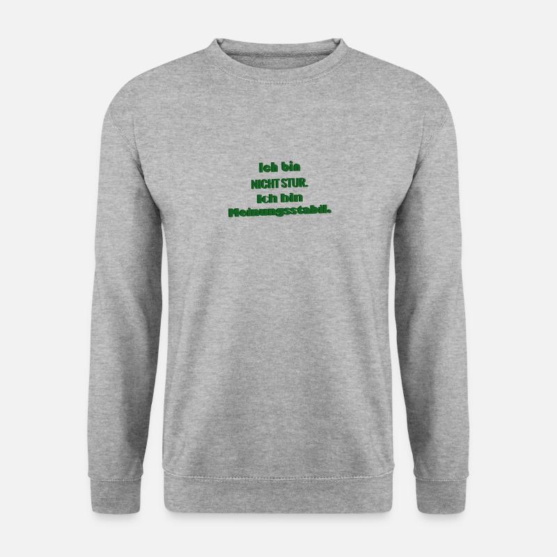 Meinungsstabil - Unisex Pullover - Weißgrau meliert