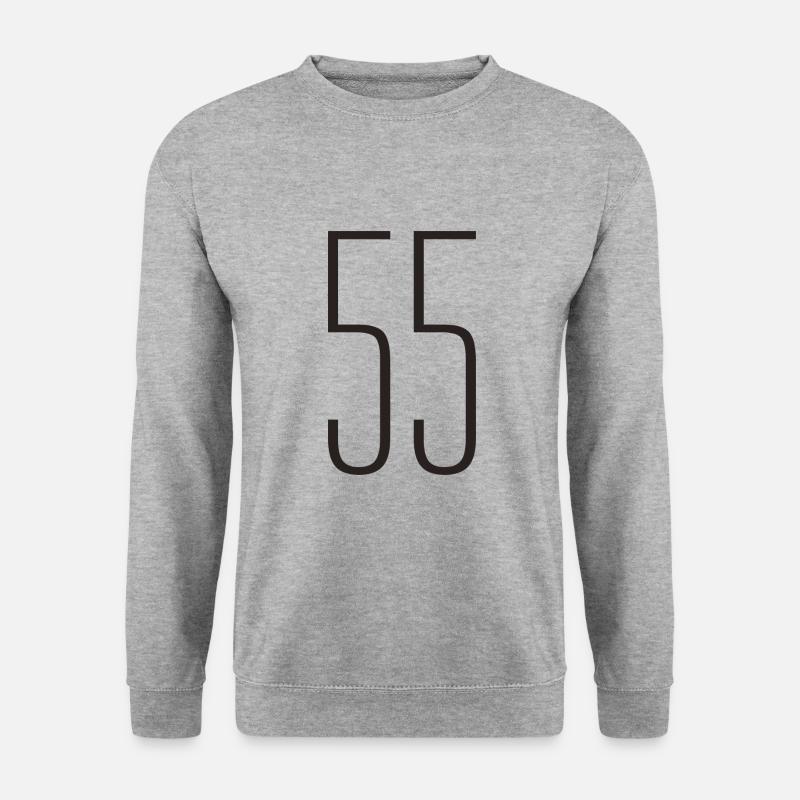 55 - Unisex Pullover - Weißgrau meliert